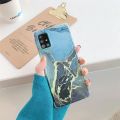 Four Corners Anti-Shattering Flow Gold Marble IMD Phone Back Cover Case For Samsung Galaxy Note20. 