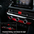 Car Warning Emergency Light Switch Button Cover Sticker Trim Replacement Accessories for Honda Civic 11Th Gen 2022 2023 Aluminum Alloy Silver. 