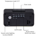 【DM bag factory Store】Led Alarm Student Clocks Week Snooze Watch Electronic Table Calendar L Desk Timer. 