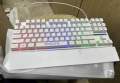Defender GK-184 semi mechanical RGB  keyboard USB wired keyboard for pc & laptop with wirst pad 87 Keys full Rgb. 