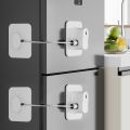 1 pc Fridge Locks with Key No Drilling for Kids and Pets, Suitable for Refrigerators, Washing Machines, Cabinets, Toilets. 