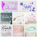 Personalised Wall Sticker Custom Name Vinyl Wallpaper For Kids Room Boys Girls Room Decor Wall Deacls Sticker Mural. 