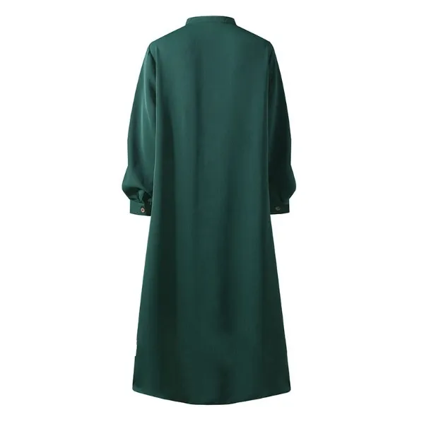 Short%20Coat%20Abaya%20front%20open%20buttons%20Solid%20Color%20Long%20Sleeve%20Shirt%20Dress%20Casual%20Pocket%20Robe%20Abayas%20For%20Women%20Open%20Abaya%20-%20Image%2010