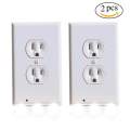 Outlet Wall Plate With LED Night Lights No Wires Or Batteries Needed For Living Room/bathroom/Washroom/Bedroom/Hallway. 