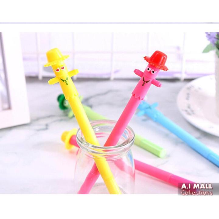JUN HUIC Gel Pen Stationery Styling Scarecrow Gel Pen Cartoon Creative Office Supplies Student Prize Student Gift Stationery
