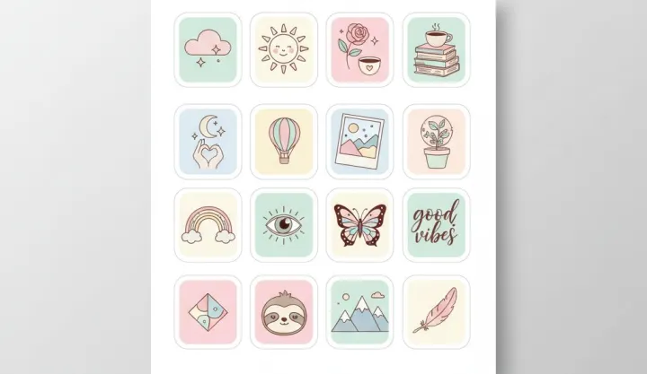 Aesthetic%20Emoji%20Stickers%20Cute%20Planner%20Boho%20Icon%20Decals%20Lapotop%20&%20Mobile%20Back%20cover%20Soft%20Aesthetic%20Stickers%20Pastel%20Emoji%20Good%20Vibes%202Inchx2Inch%20Each%20Size%20Stickers%20Journaling%20Embellishments%20Relaxing%20Aesthetic%20Minimalist%20Emoji%20%20Trendy%20Pack%20Of%2016%20%20Stickers%20-%20Image%202