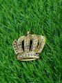 3D Golden Crown (Taj) with Diamonds metal logo sticker with Double tape for Bike and Car Decoration. 