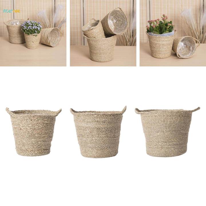 Woven%20Planter%20Basket%20Seagrass%20Plant%20Basket%20with%20Liner%20Lawn%20Flower%20Pot%20Cover%2015cmx20cmx11cm%20-%20Image%203