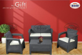 Boss Sofa Set Newly Designed Rattan Allegra Plastic Sofa Set with Printed Cushions. 