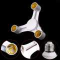 3 in 1 Bulb Lamp Bulb Holder Suitable For All Type E27 Connectors Adapter Socket Splitter. 
