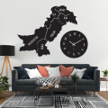 Pakistan Wooden Map Wall Clock Decorative Modern Design Wall Décor - Wooden World Map Clock - Wooden Wall Clock. 
