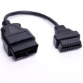 OBD2 Male To OBD2 Female Extension Cable (30 cm) for Elm327, launch and OBD 2 Car diagnostic Scanner (OBD-2 Converter cable). 