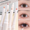 Ultra Thin White Diamond Lying Silkworm Pen 2-in-1 Eye Shadow Brightening Highlighter Gel Smooth Liquid Brown Makeup. 