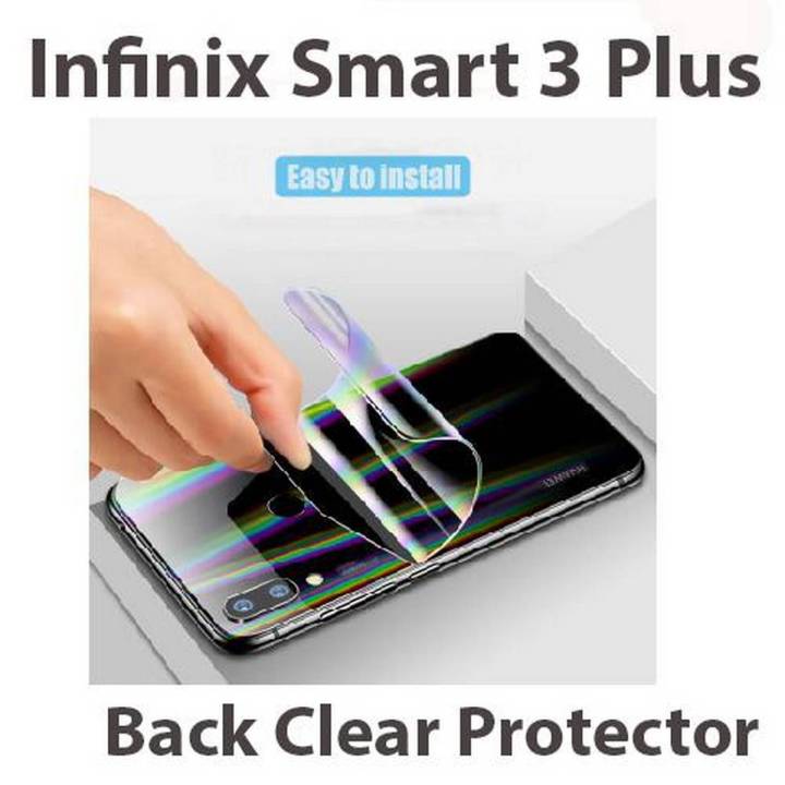 Infinix Smart 3 Plus Back Cover Jelly Protector Back Soft Skin Zack Sheet Hydro Jell Protector For Smart 3+ infinix X627