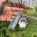 Animal Small Raccoon Keychain Super Cute Cartoon Red Panda Girl Backpack Decoration Women Keychain Children's Gifts Wholesale. 