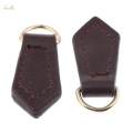 2x Real Leather Zipper Pull Tabs Tags Replacement. 