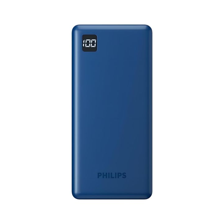 Philips 20000mAh 22.5W Fast Charge and Multi-Output Portable Powerbank - USB and Type-C PD, LED Display - Charge 3 Devices simultaneously