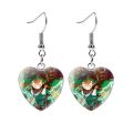 My Hero Academia Earrings Anime Figure Glass Poster Handmade Lovely Heart Earings Women Fans Gift Jewelry. 