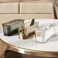 Acrylic Storage Box, 8x22.5x9.2cm Rectangular Clear Dressing Table Box with Handle, Stationery Storage Boxes for Living Room Bathroom Bedroom. 