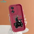 ZeroQiQi for OPPO A18 A38 Back Cover Motorcycle rider Soft Rubber Ladder Camera Protection Phone Case. 