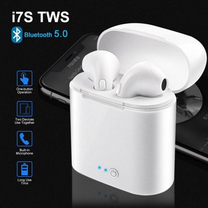 i7 TWS Twins high quality handfree Bluetooth earbuds for Android and IOS BEST SERVICE Daraz.pk