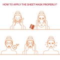 𝐖𝐁𝐌 Natural Solution Facial Mask Sheet Blood Orange & Vitamin C - Facial Mask for Glowing & Radiant Skin. 