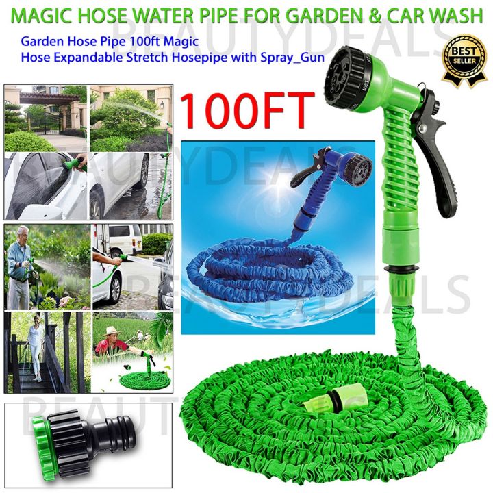 Magic Hose Water Pipe for Garden & Car wash - 100ft