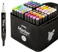 M&G 80 Double Tipped Art Marker Set for Artist Coloring Sketching Drawing Ink Brush Chisel Dual Tips Drawing Painting Art Supplies. 