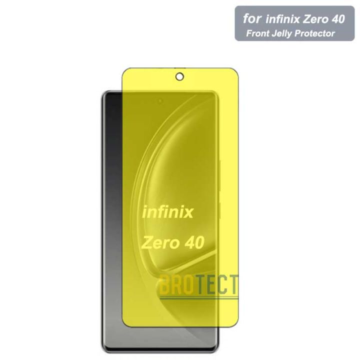 infinix Zero 40 Front Jelly Protector Soft Film Protection Hydrogel TPU Film Screen Protector For zero 40 - Transparent