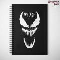 We Are Venom Printed University Notebooks Diary Personalized Customized Cute Spiral Notebook in Pakistan by Favourite Plus. 