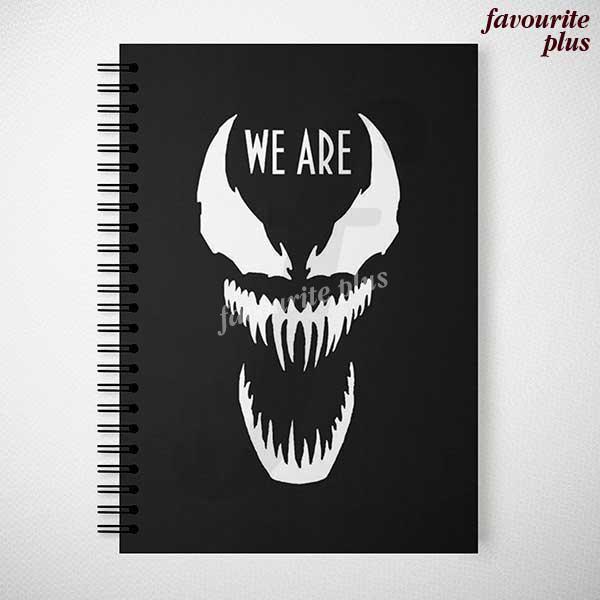 We Are Venom Printed University Notebooks Diary Personalized Customized Cute Spiral Notebook in Pakistan by Favourite Plus