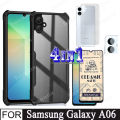 Samsung A06 A05 Shockproof Phone Case for Samsung Galaxy A05s 4 in 1 Camera Lens Glass Screen Protector and Privacy Ceramic membrane and back film. 