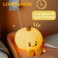 Led Night Light Adorable Pumpkin Night Light with Timer Adjustable Brightness Soft Silicone Led Lamp for Kids' Room Flicker-free Eye Protection Perfect Bedside Companion Rechargeable Night Light. 