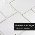 A5 A6 Glitter Transparent Notebook Loose Leaf Notebook Paper Planner Inner Page ring binder Stationery Gift Traveler Journal. 