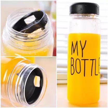 Techmanistan My Bottle Printed High Quality Plastic Water Bottle 500ml, Transparent Water Bottle, Portable Clear Glossy Plastic Bottle