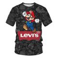 Summer Children's Clothing Super Mario Bros T Shirt Shorts Baby Boys T-shirt Kids Girls Tops Cartoon Games Mario T-shirts Boy. 