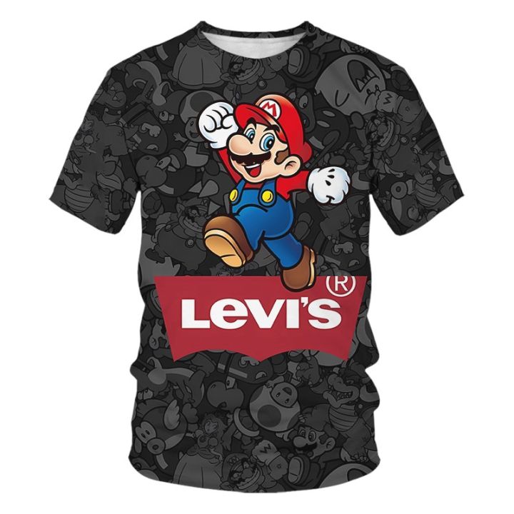 Summer Children's Clothing Super Mario Bros T Shirt Shorts Baby Boys T-shirt Kids Girls Tops Cartoon Games Mario T-shirts Boy