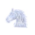 Horse Wall Hanging Mount Decor Mould 18.3*15.5*2.2cm 3D Horse's Head Animal Silicone Moulds Silicone Horse Head 3D Horsehead Resin Moulds Kitchen Baking Cake Decorating Epoxy Resin Moulds For Cabinets Gifts Home. 