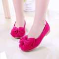 2024 New Girl Spring and Autumn Princess Student Suede Bean Children's Bow Single Shoes. 