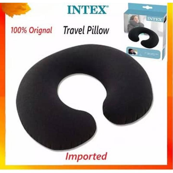 Intex Neck Pillow Travel Pillow 68675 | Inflatable Curved Neck Travel |Head Rest Cushion