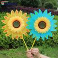 Sunflower Windmill Colorful Sunflower Pinwheel Lawn Decoration Wind Spinner Toy for Gardens Easy to Install Non-fading Large Outdoor Pinwheel. 