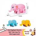 Cheap pink Lovely Elephant Toys Electric Rail Track. 