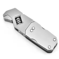 17-In-1 Stainless Steel Adjustable Wrench Foldable Pocket Multi Tool Multifunctional Spanner Screwdriver Bits Kit Black. 