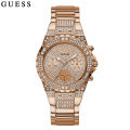Guess Aphrodite Rose Gold Dial Rose Gold Stainless Steel Watch For Women- GW0037L3. 