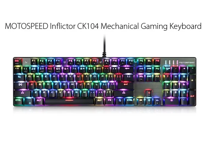 Motospeed CK104 Gaming Mechanical Keyboard | English Layout Blue Switch ...