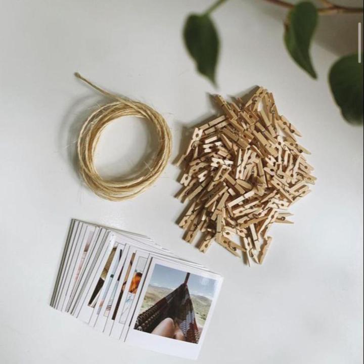 polaroid picture deal for home decor polaroid clips and jute rope customize your own pictures