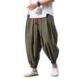 Yfashion Men Large Size Bloomers Pants Solid Color Casual Yoga Pants Loose Quick-drying Harem Pants color. 