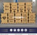 Personalized Pen Holder Laser Cut - Custom Desk Organizer Gift , Pencil Storage Wooden Box. 