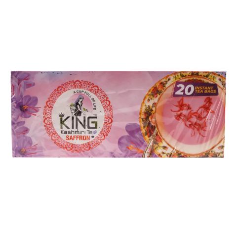 KING KASHMIRI TEA BAGS SAFRON FLAVOUR 20 PC