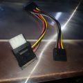 Sata To 2 Double Sata Connector+Molex .,Sata To Sata Connector 100%Genuine. 